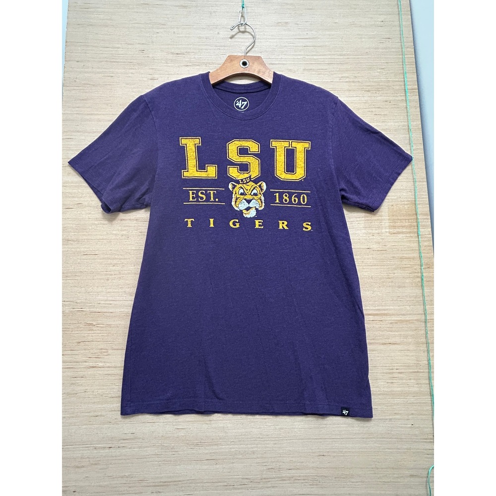 47 Brand LSU Tigers Purple Short‎ Sleeve T Shirt Est 1860 Mens S